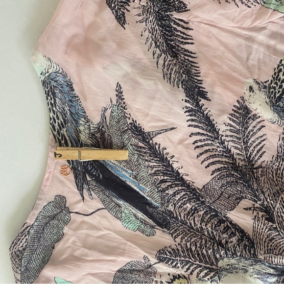 Maaji Indian leave romper in pink medium front tie - Picture 7 of 7